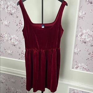 Old Navy Rich Red Velvet Dress